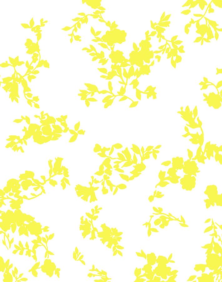 Clare V. Françoise Floral Wallpaper in Yellow - Elegant Peel & Stick Wallpaper for Living Room, Bedroom, and Home Decor