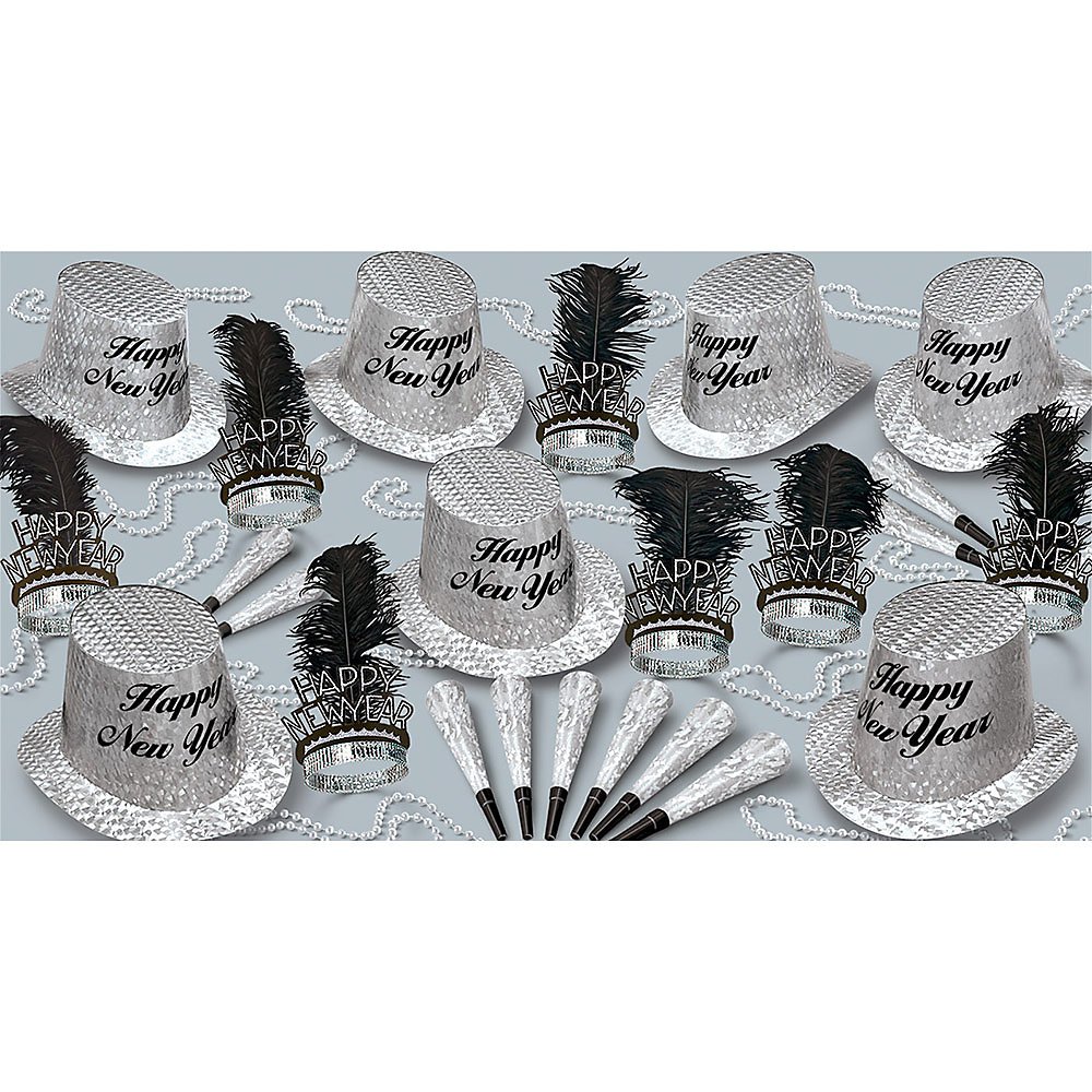 Shindigz New Year Diamond Party Supply Pack - 100-Piece Glittering Party Decorations for NYE Celebrations, Birthdays & Special Events