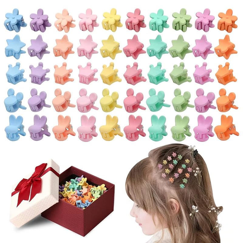LYTIX 10PCS Mini Hair Claw Clips - Cute Small Hair Accessories for Women & Girls - Perfect for School, Work & Styling