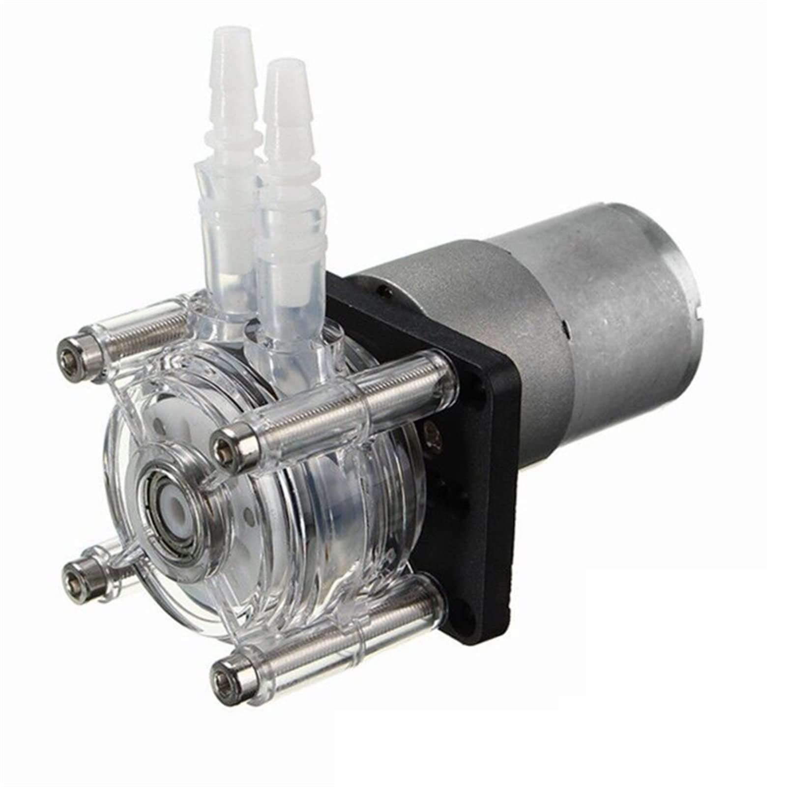 12V/24V Mini Peristaltic Pump - High Flow Dosing Pump with Strong Suction, Anti-Corrosion Design for Aquarium, Lab, Medical & Industrial Use (Pump + 24V Motor)