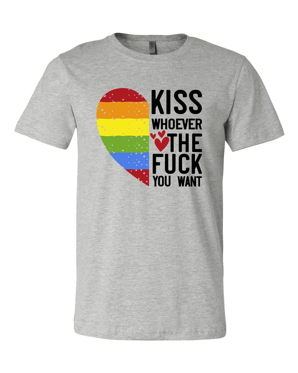 Kiss Whoever You Want Pride T-Shirt - LGBT Equality Activist Tee for Pride Parades, Parties & LGBTQ+ Events | Unisex Cotton Graphic Top for Gay Rights Supporters