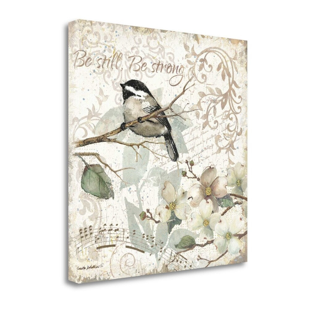 Be Still Be Strong by Anita Phillips - Inspirational Giclee Print on Gallery Wrap Canvas Wall Art for Home, Office & Meditation Spaces