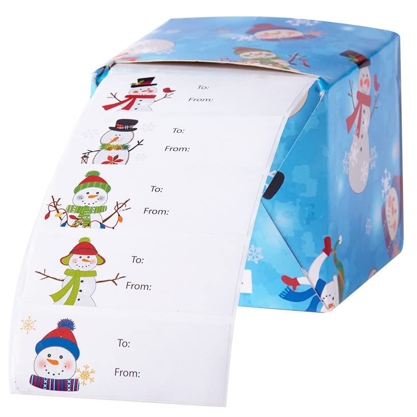 Christmas Snowman Gift Tags - 24 Pack Holiday Present Labels for Wrapping, Stockings & Secret Santa Gifts