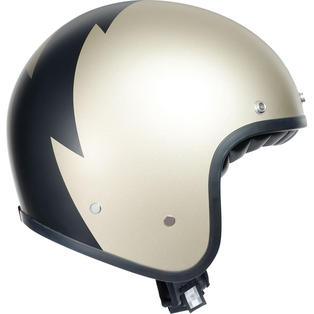 AGV X70 Volt Champagne & Black Full Face Motorcycle Helmet - DOT & ECE Certified for Racing & Street Riding