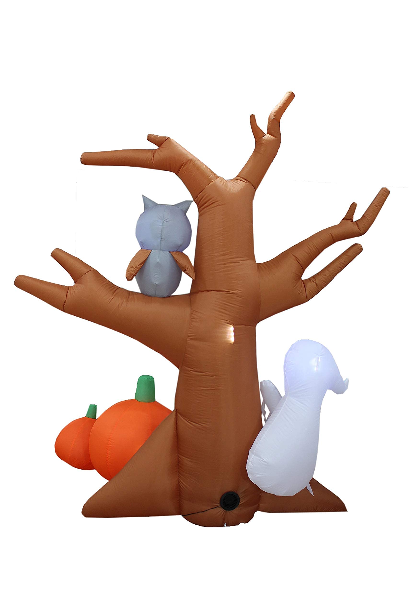 Halloween Party Decorations Bundle - 6FT Inflatable Monster Hand with Eyeball & 8FT Dead Tree with Owl Ghost and Pumpkins - Indoor/Outdoor LED Lighted Decor for Halloween Yard, Haunted House, and Spooky Party Themes