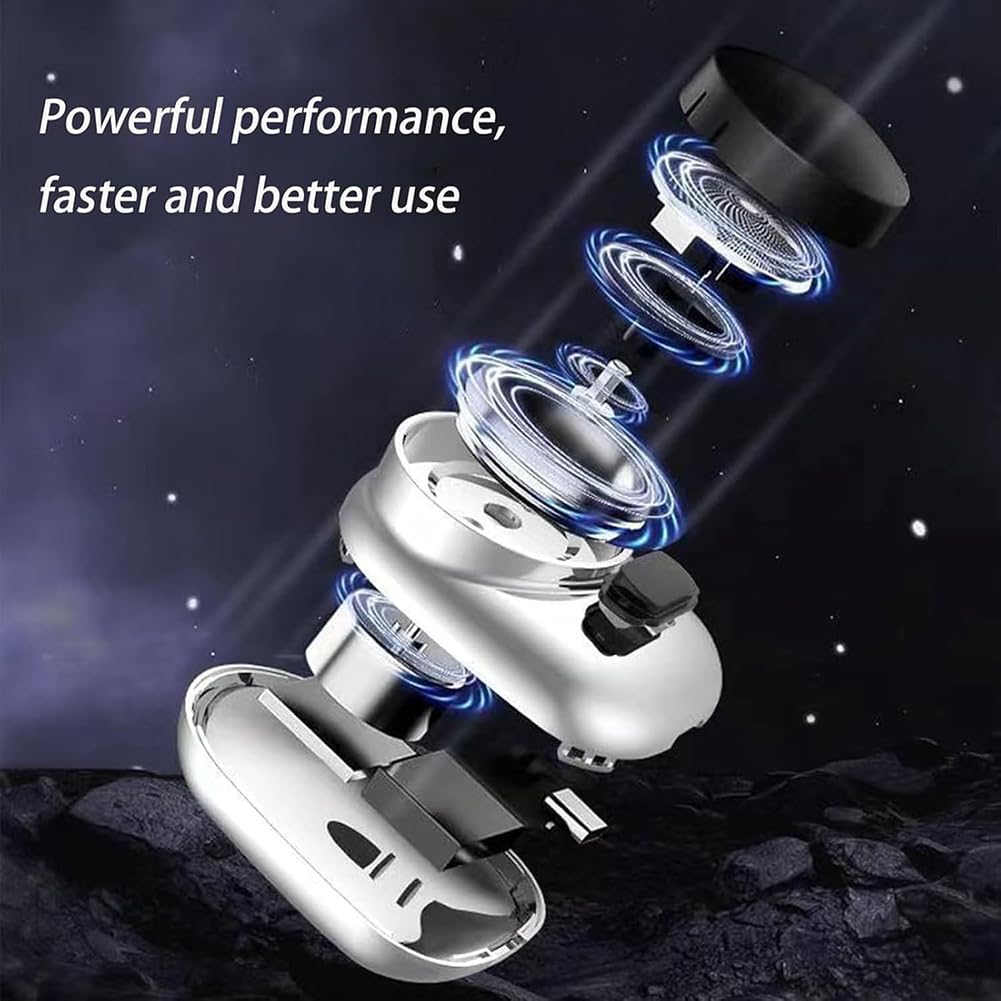 Starprout Mini Portable Electric Shaver for Men - Rechargeable Wet/Dry Travel Razor with Pocket Size Design - Perfect for Business Trips, Gym Bags & Daily Shaving (Blue)