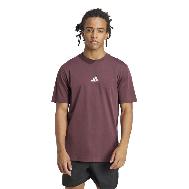 Adidas Men's Essentials Single Jersey Small Logo T-Shirt - Comfortable Casual Tee for Everyday Wear, Gym, and Sports