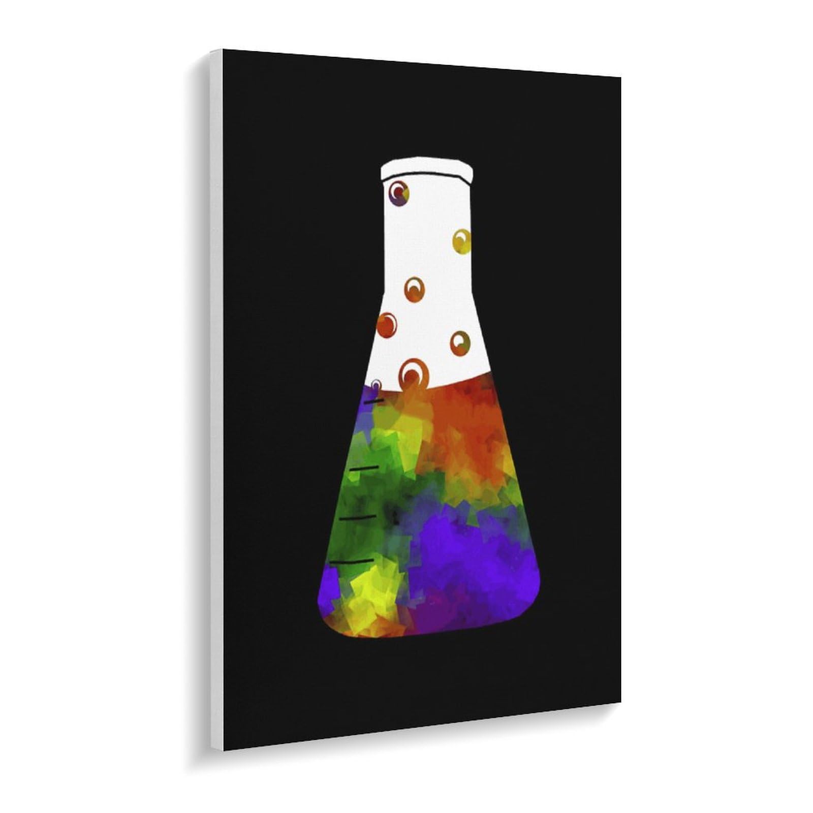 Rainbow Erlenmeyer Flask Paint by Numbers Kit for Adults - Custom Digital Oil Painting Set with Frame - Creative DIY Gift for Home Decor, Stress Relief & Art Therapy