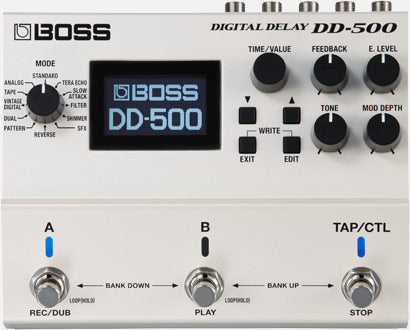 BOSS DD-500 Digital Delay Pedal for Guitarists – Professional 500 Series Effects Processor for Live Performances & Studio Recording