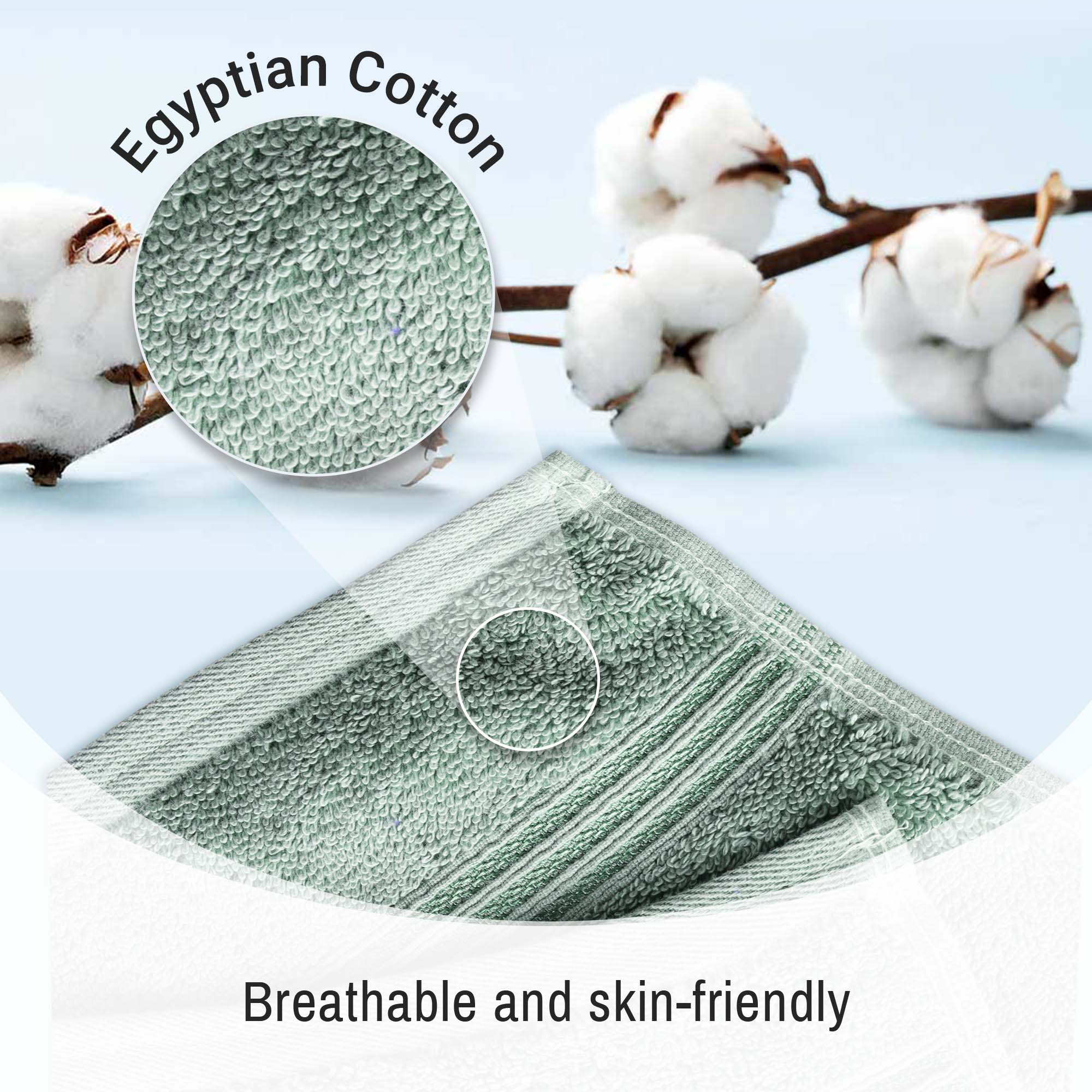 Premium Egyptian Cotton 9-Piece Bath Towel Set - Ultra Soft, Highly Absorbent, Quick-Drying - Perfect for Spa, Bathroom & Luxury Home Use