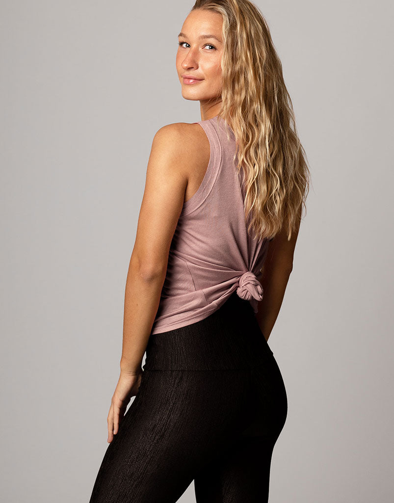 Sunday Tank Top in Pale Mauve - Soft & Comfortable Women's Casual Wear for Summer Outings & Beach Vacations