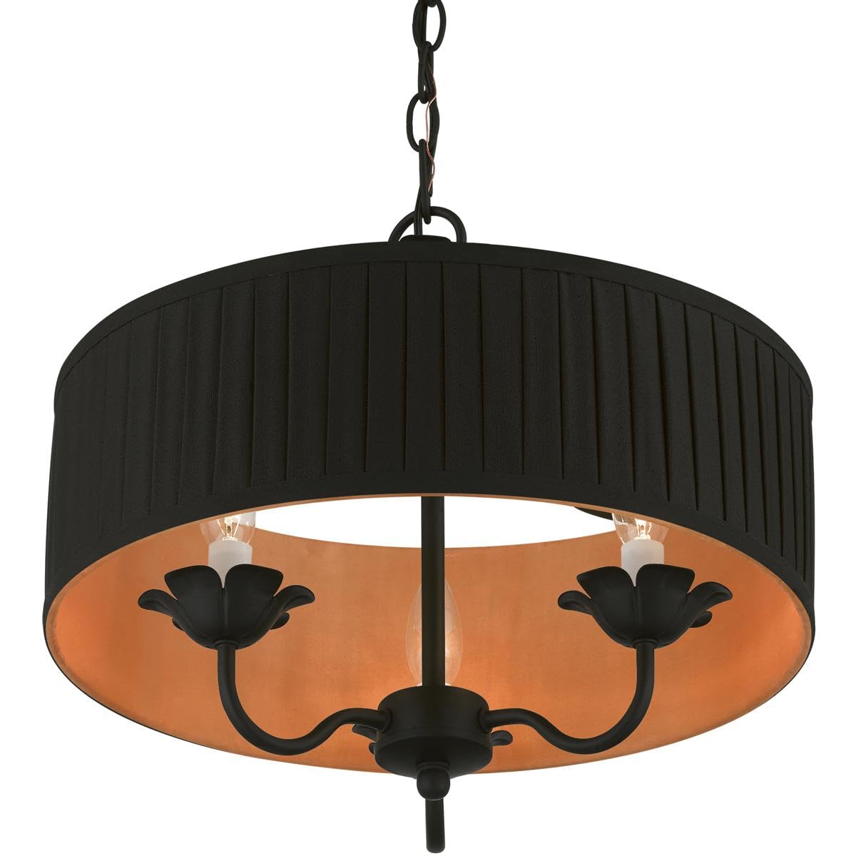 Livex Lighting 41863-04 Harrington Black Pendant Chandelier - Modern Ceiling Light Fixture for Dining Room, Kitchen Island & Bedroom Decor