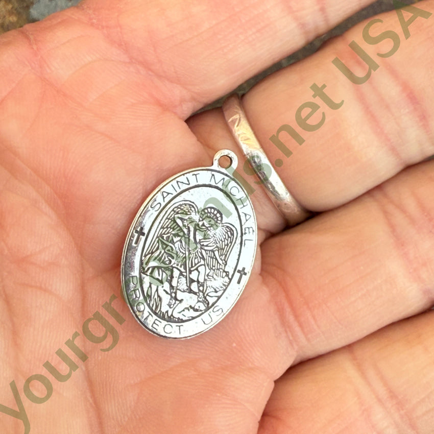 St. Michael Sterling Silver Protection Pendant Necklace - Religious Jewelry for Men & Women - Perfect for Daily Wear, Gifts & Spiritual Safeguard