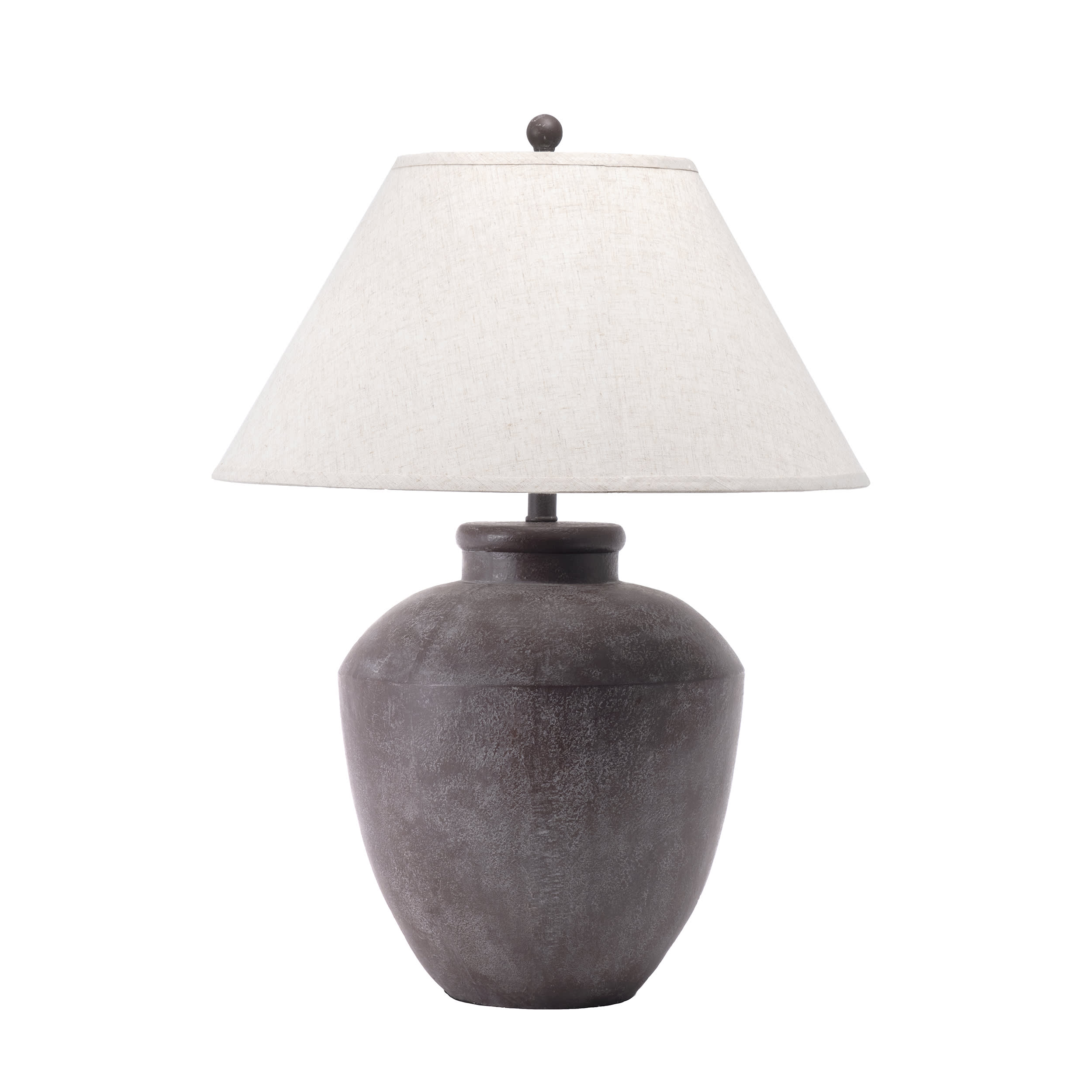 30 Inch Vintage Resin Urn Table Lamp - Brown Finish | Classic Home Decor for Living Room, Bedroom, or Office Lighting