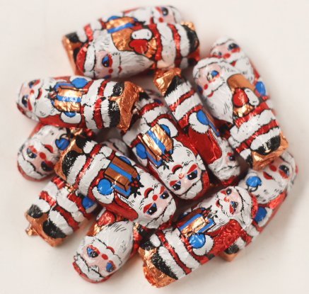 Scott's Cakes 1lb Milk Chocolate Peanut Butter Santas - Foil Wrapped Holiday Treats for Christmas Stocking Stuffers, Gift Giving & Party Favors