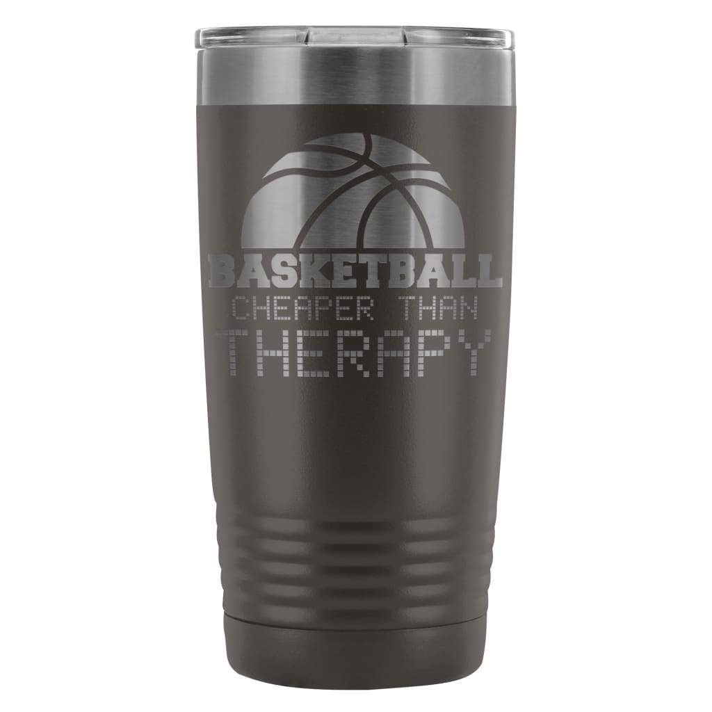 ODDITEES 20oz Stainless Steel Tumbler with Laser Etched Basketball Design - Insulated Orange Water Bottle for Gym, Office & Outdoor Activities | Cheaper Than Therapy Gift Idea