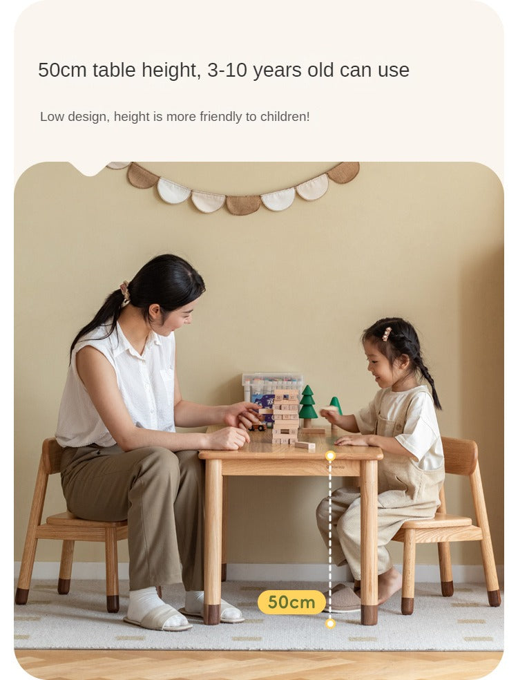 Handmade Solid Oak Wood Kids Study Desk - Durable & Ergonomic Children's Writing Table for Homework & Crafting - Perfect for Bedrooms, Homeschooling & Playrooms