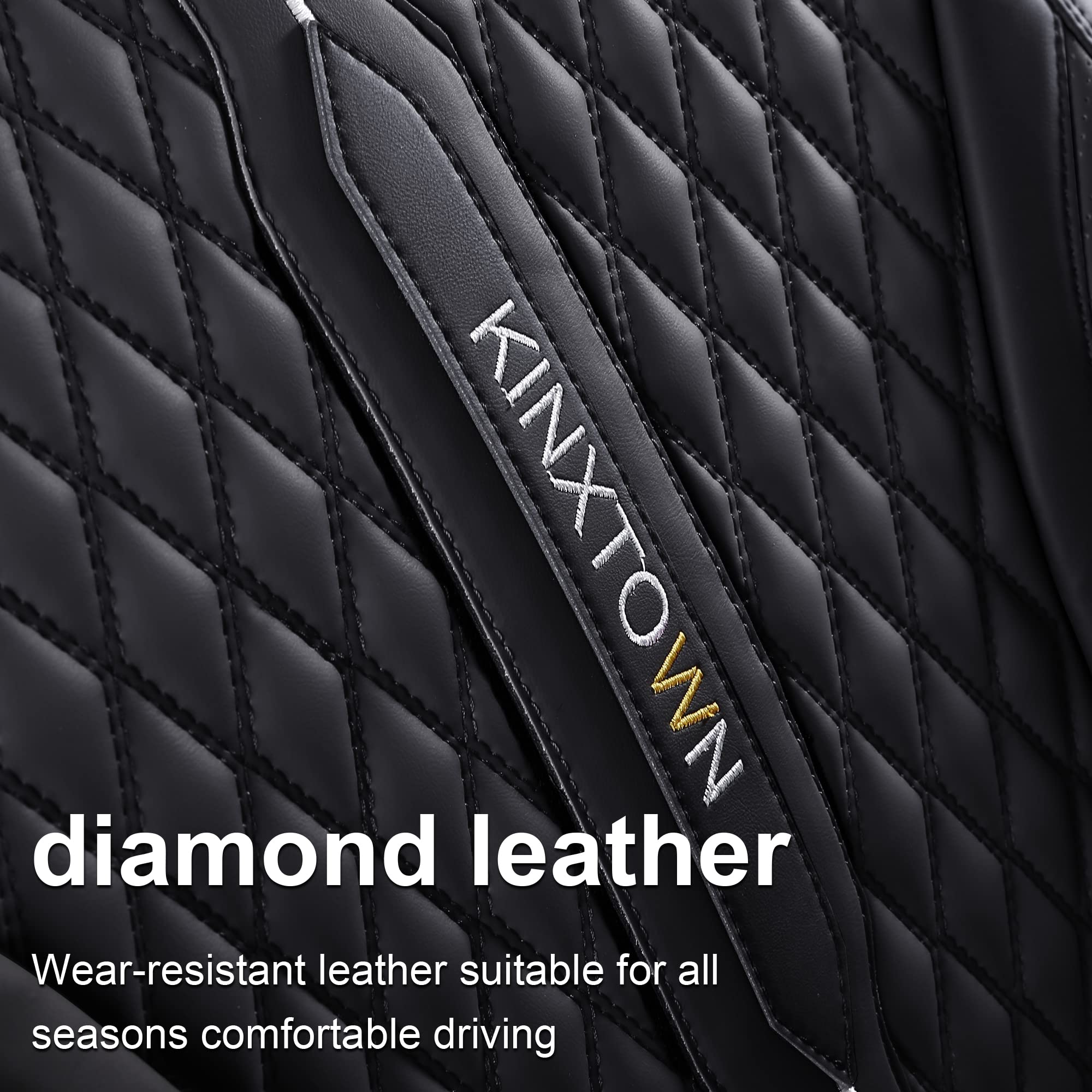 Premium Faux Leather Car Seat Covers Full Set - Universal Fit for Cars, SUVs & Trucks - 5-Passenger Leatherette Auto Interior Accessories - Perfect for Road Trips, Commuting & Vehicle Protection