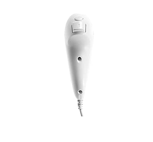 Left-Handed Ergonomic Wii & Wii U Nunchuk Controller - White Curved Handle Replacement for Comfortable Gaming | Perfect for Mario Kart, Smash Bros & Motion Control Games