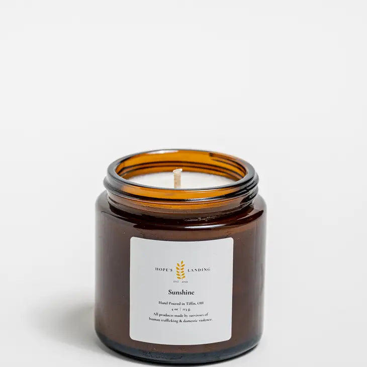 Hope's Landing Sunshine Scented Candle - Natural Soy Wax for Home Relaxation, Gifts & Aromatherapy - Perfect for Living Room, Bedroom and Spa