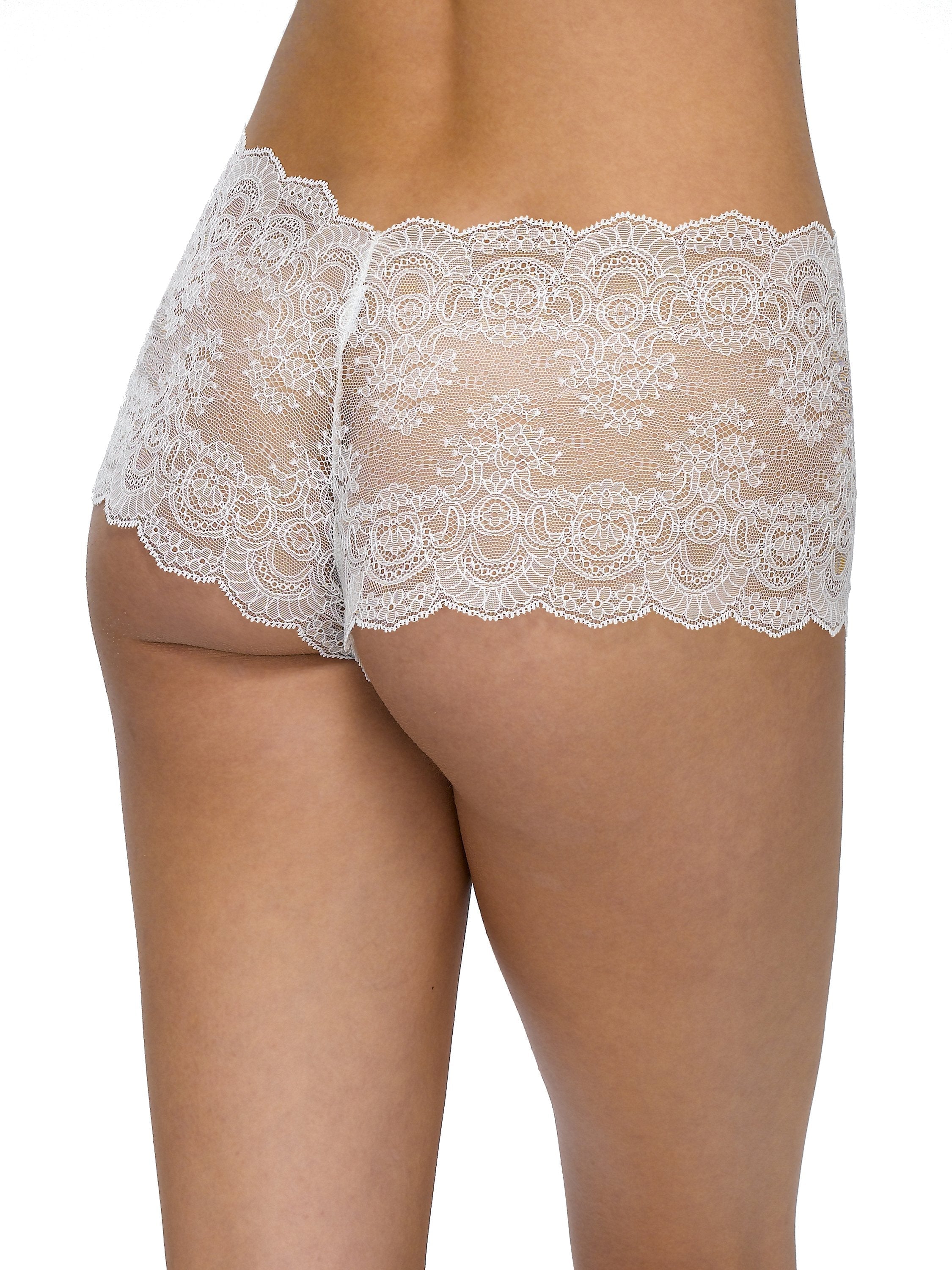 &oh™ Luxe Lace Crotchless Brief - Sexy Lingerie for Women, Romantic Lace Panties for Valentines Day & Special Occasions
