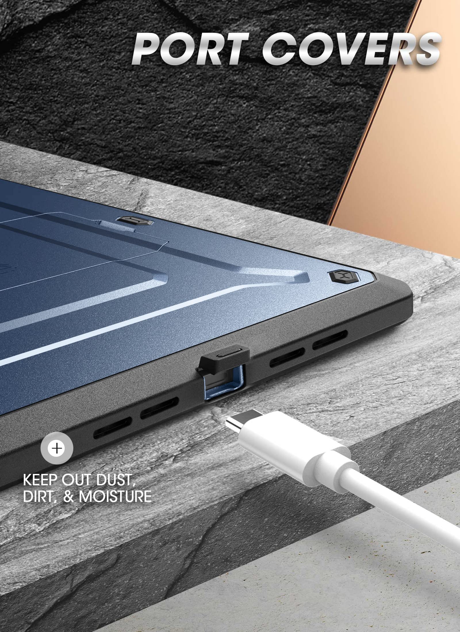 SUPCASE UB Pro iPad Mini 7 Case with Built-in Screen Protector, Pencil Holder & Stand - Compatible with iPad Mini 7th/6th Gen 8.3
