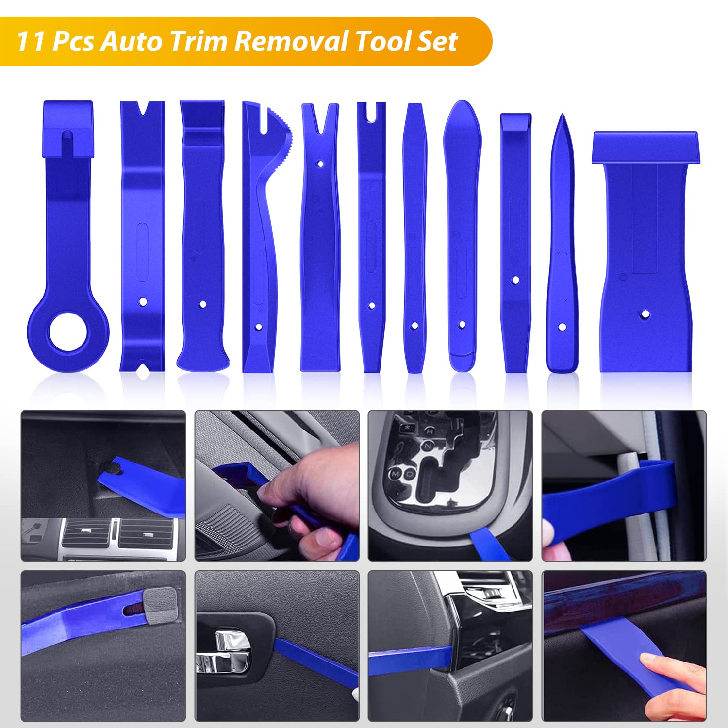 GOOACC 200-Piece Auto Trim Removal Tool Kit - Car Panel Fastener Clip Remover Set with Push Pins, Bumper Retainer Clips & Cable Clips for Vehicle Radio Installation & Interior Detailing | Perfect for DIY Car Repairs & Professional Auto Body Work