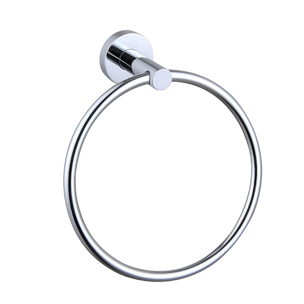 Stainless Steel Round Towel Ring Holder for Bathroom - SUS304 Gold, Silver, Black - Hand & Bath Towel Hanger - Perfect for Kitchen, Spa, and Guest Bathroom Decor