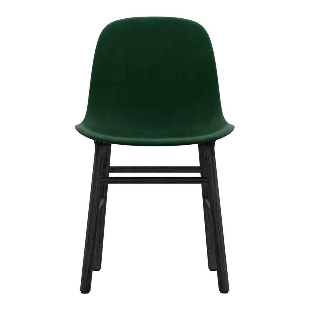 Modern Upholstered Form Chair with Solid Wood Legs - Comfortable Lounge Chair for Living Room, Bedroom, or Office