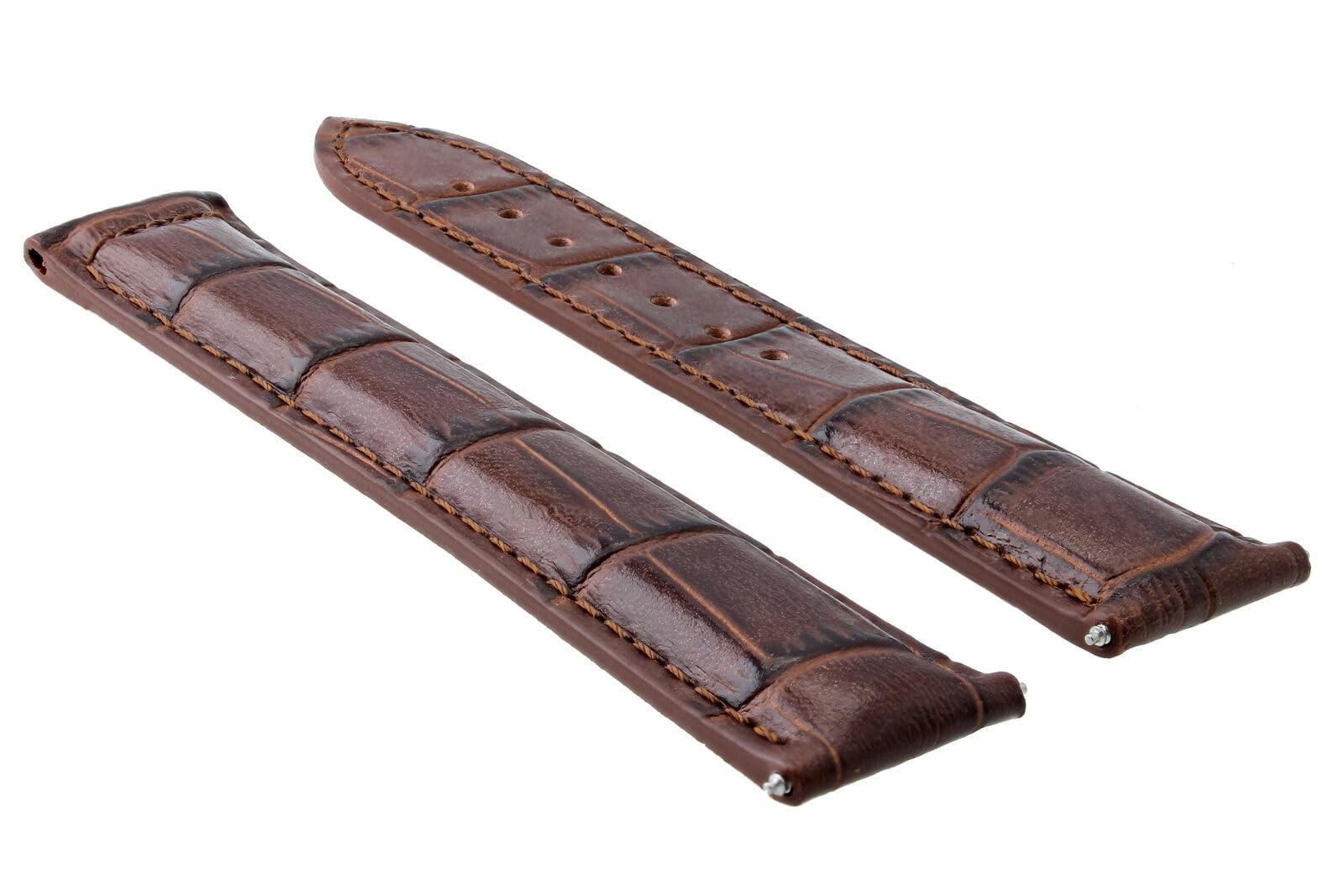 Premium 22mm Genuine Leather Watch Band Strap - Compatible with Omega Seamaster Planet Ocean - Light Brown Replacement Strap for Men - Perfect for Business, Casual & Outdoor Activities