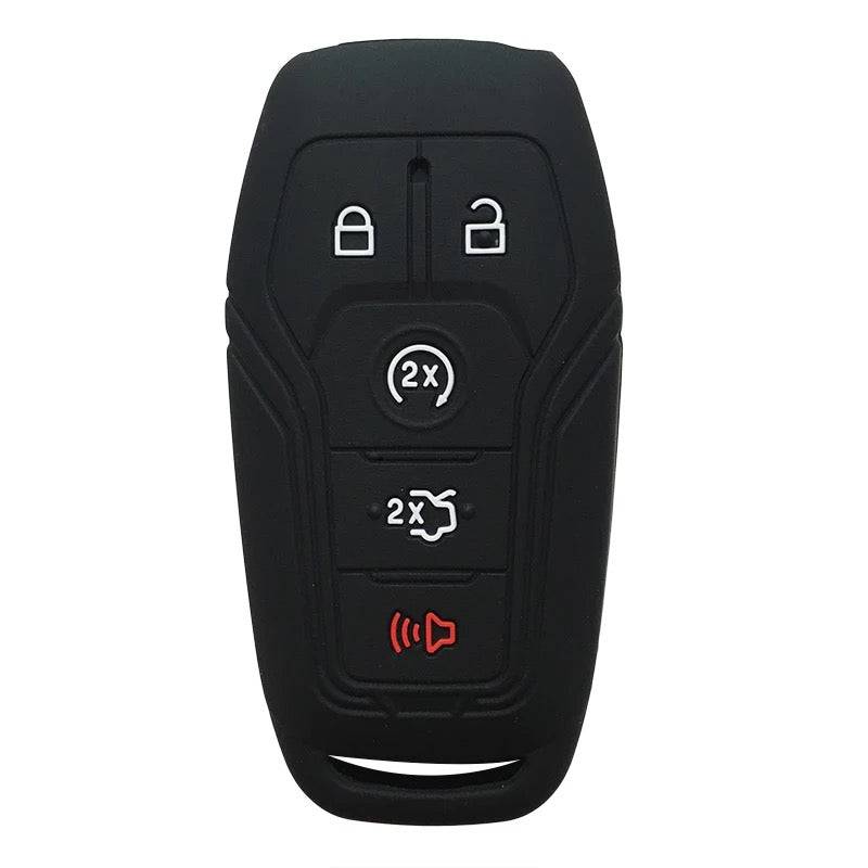 Ford Remote Key Case Holder - Silicone Rubber Cover & Key Protector for 2015-2019 Ford Fusion, Explorer, Mustang, MKC, MKZ - Durable Protection for Daily Use & Outdoor Adventures