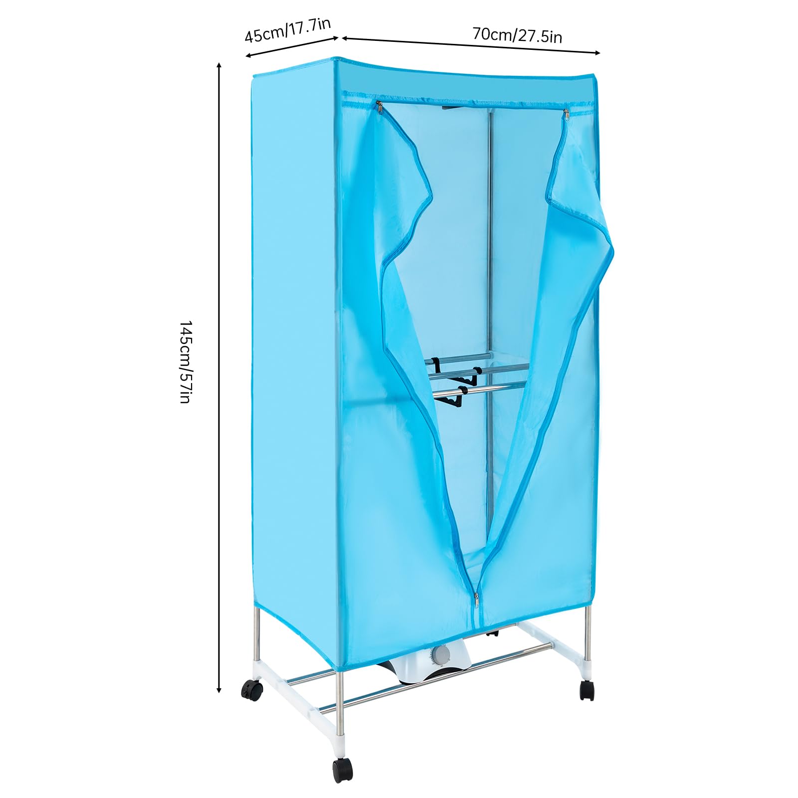 Portable Electric Clothes Dryer - 1000W 110V Compact Laundry Drying Rack with Timer & Quiet Operation - Perfect for Home, Apartment, Dorm, RV & Travel Use