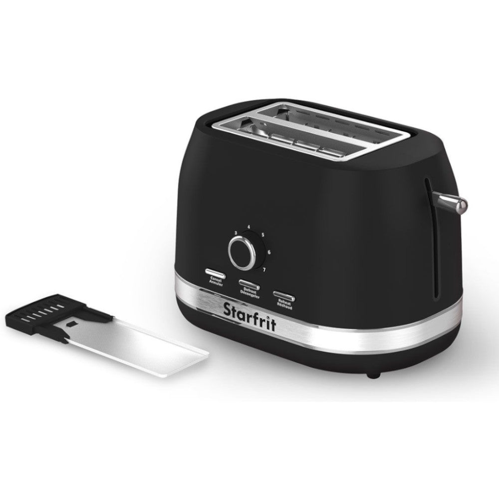 STARFRIT 24065 2-Slice Toaster - Black | Compact Countertop Toaster for Breakfast, Bagels & Pastries | Perfect for Home, Office or Dorm Room