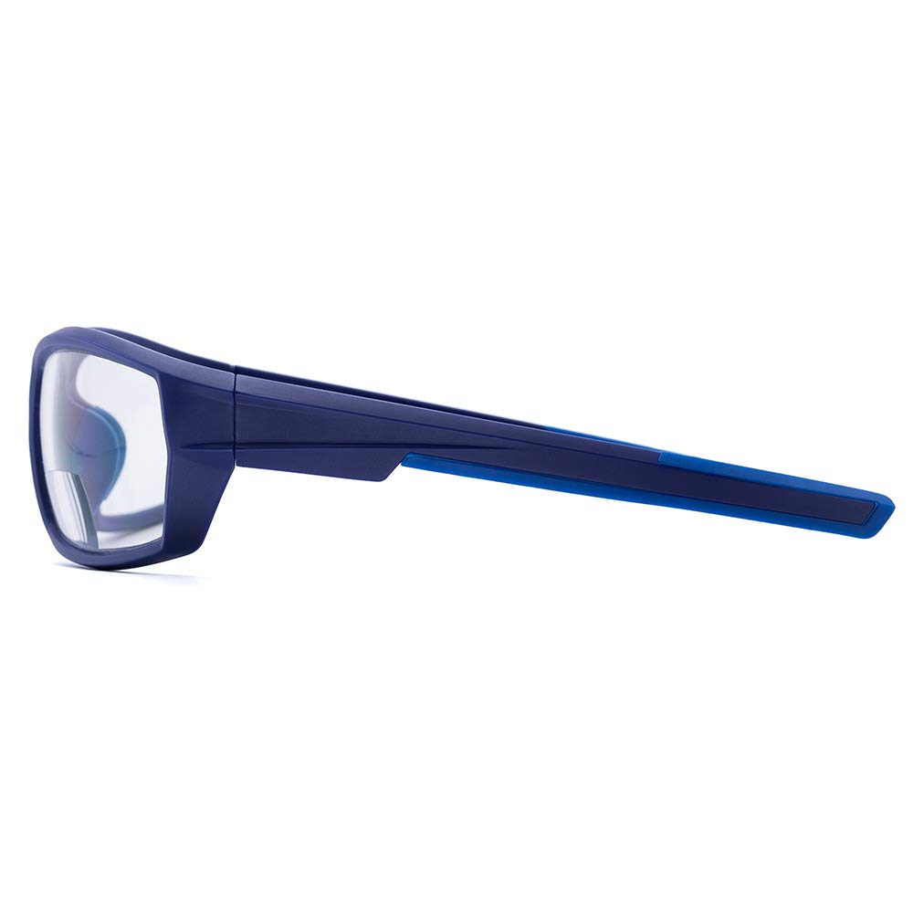 VITENZI Bifocal Safety Glasses with Reading Magnifiers - ANSI Z87.1 Certified Wrap Around Protective Goggles for Sports, Work & Outdoor Activities | Anti-Fog, Scratch Resistant, UV Protection