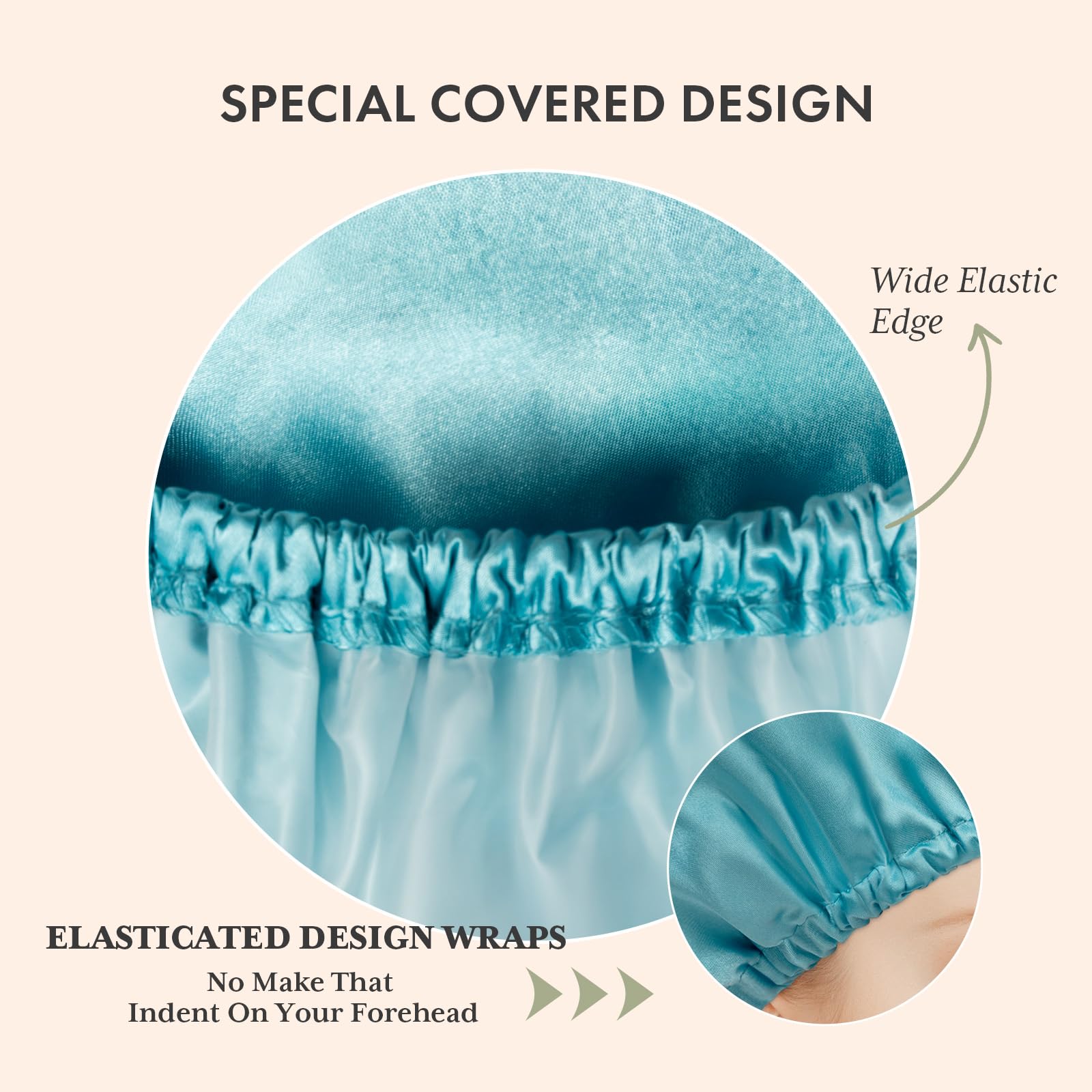 AmazerBath 4-Pack Waterproof Shower Caps for Women - Reusable Large Size EVA Bathing Hair Protection with Double Layer Design | Perfect for Swimming, Spa, Travel & Daily Hair Care