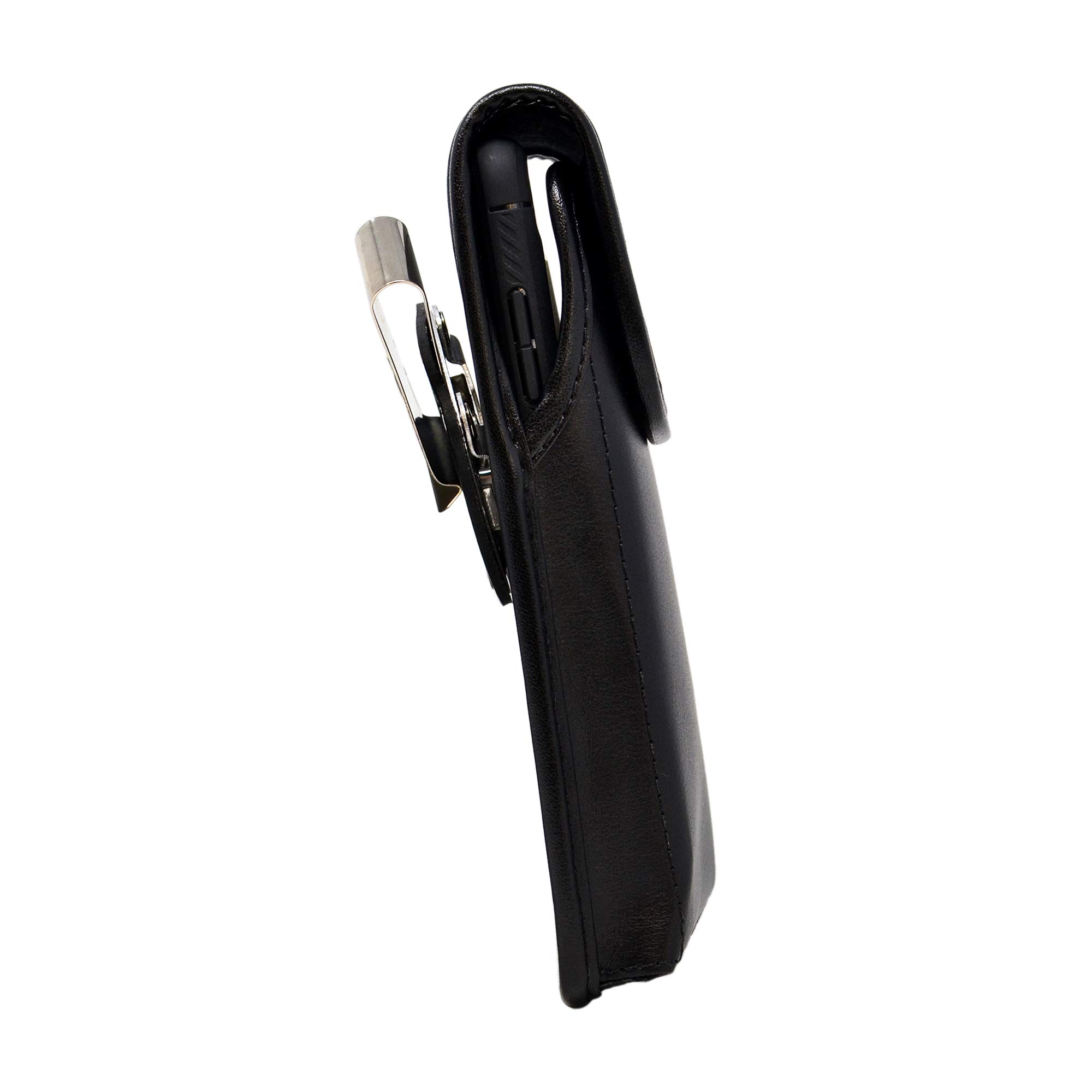 Premium Leather Phone Holster for Samsung Galaxy S25/S24/S23/S22/S21/S20 - Black Belt Clip Pouch with Magnetic Closure & Metal Clip - Compatible with Slim Cases | Perfect for Work, Outdoor Activities & Hands-Free Convenience