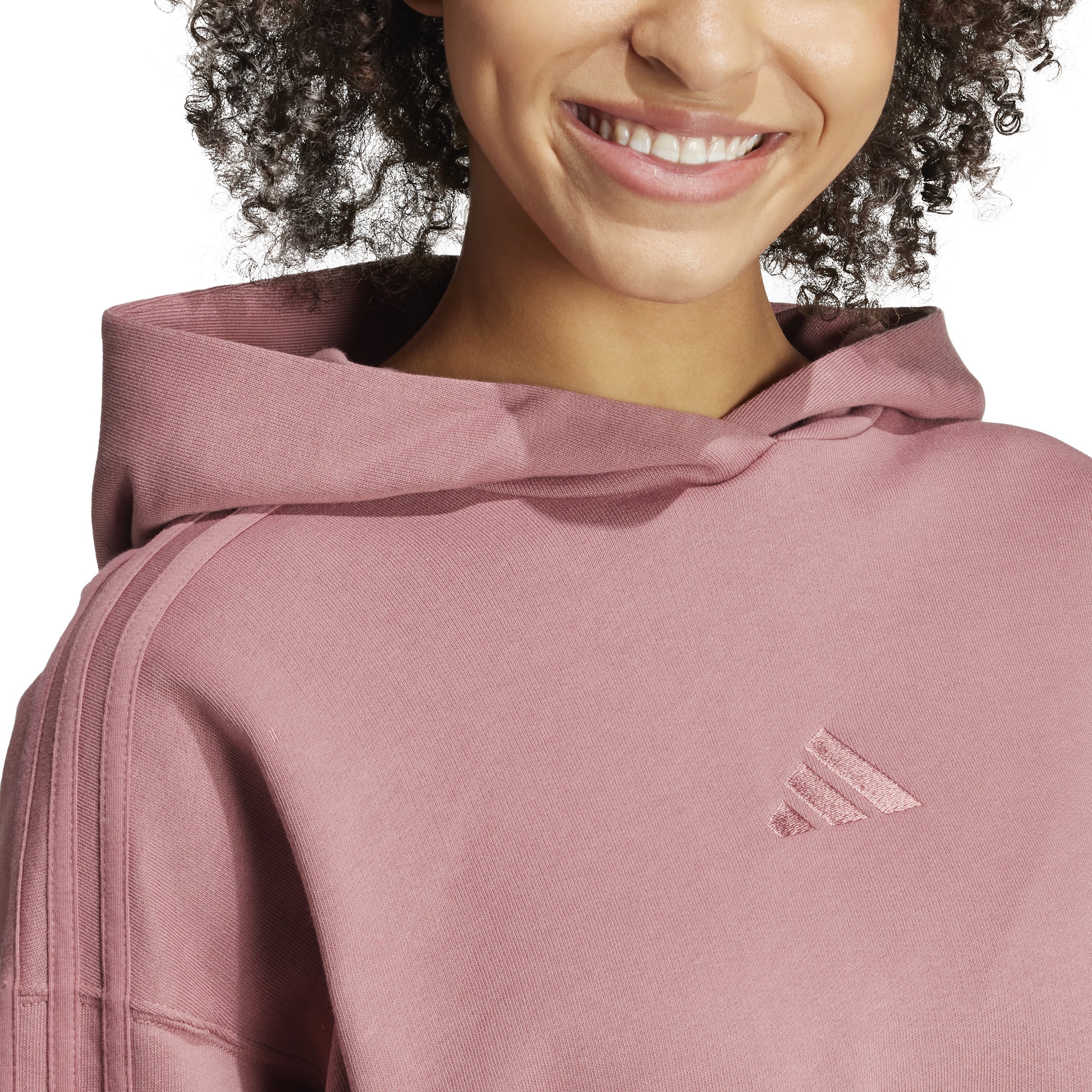 Adidas Women's All SZN French Terry 3 Stripes Hoodie - Comfortable Pullover Sweatshirt for Casual Wear, Gym & Outdoor Activities
