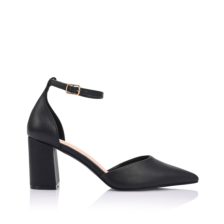 Eli Women's Closed Toe Block Heels - Comfortable Chunky Low Heel Pumps for Work, Office & Party | Black Dress Shoes for Professional & Casual Outfits