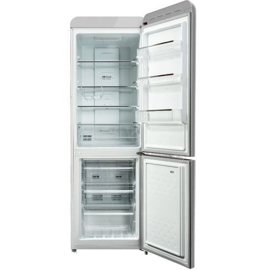 CHiQ 231L Retro Bottom Mount Refrigerator CRBM227NW - Vintage Style Energy Efficient Freezer for Kitchen, Home Bar & Small Apartment