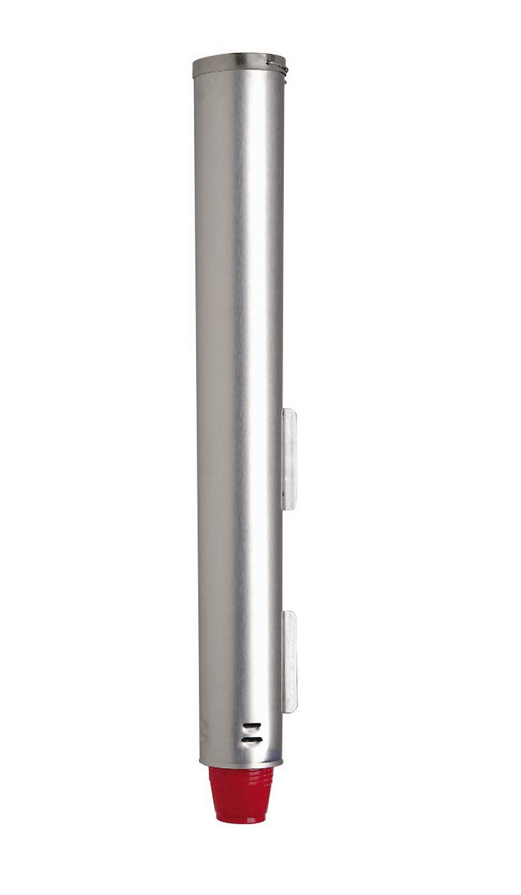 Dispense-Rite ADJ-NW-31 Stainless Steel Gravity-Feed Cup Dispenser - Surface Mount for 2-7/8