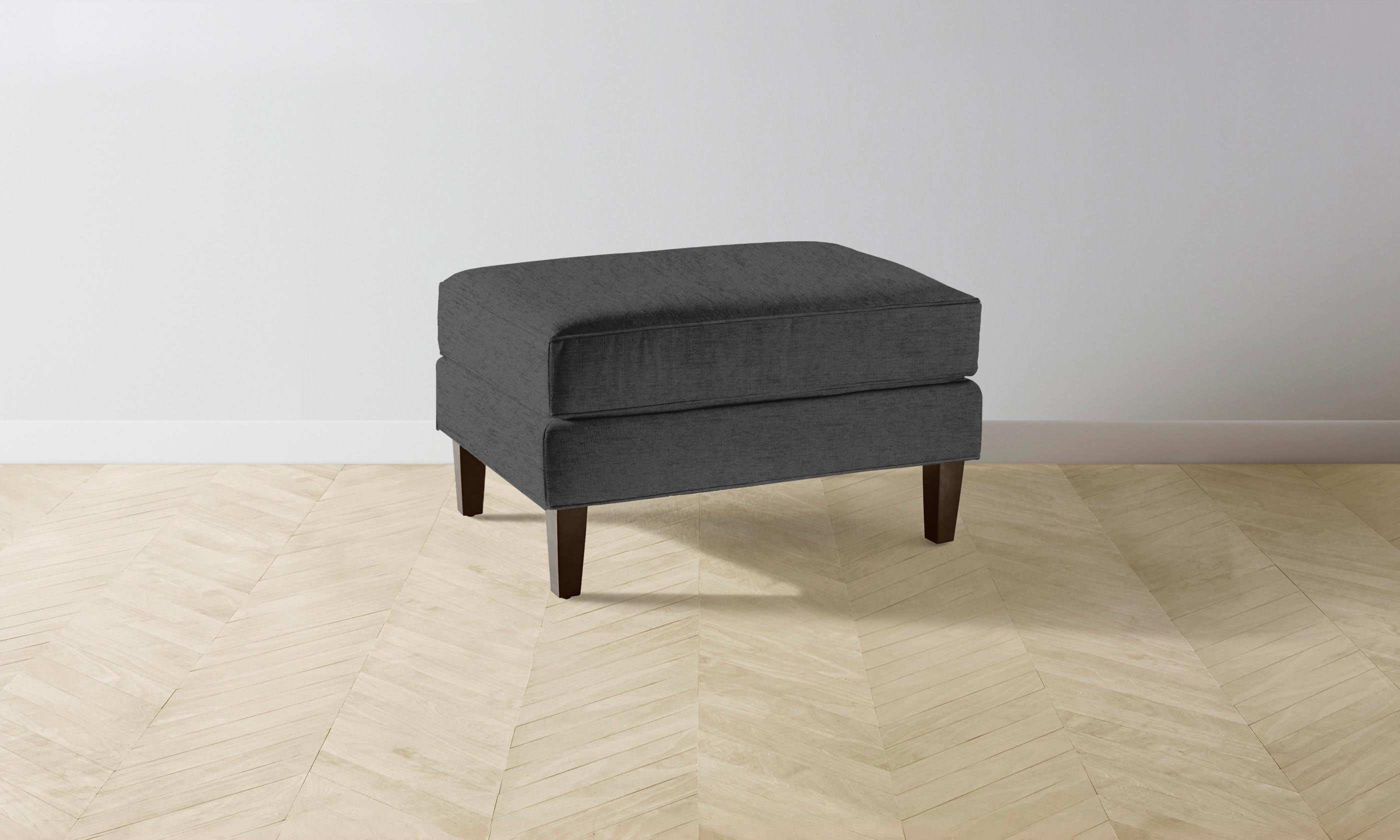 Crosby Ottoman Performance Tweed Char - Stylish and Comfortable Footrest for Living Room, Bedroom, or Office - Perfect for Relaxing and Adding Elegance to Your Space