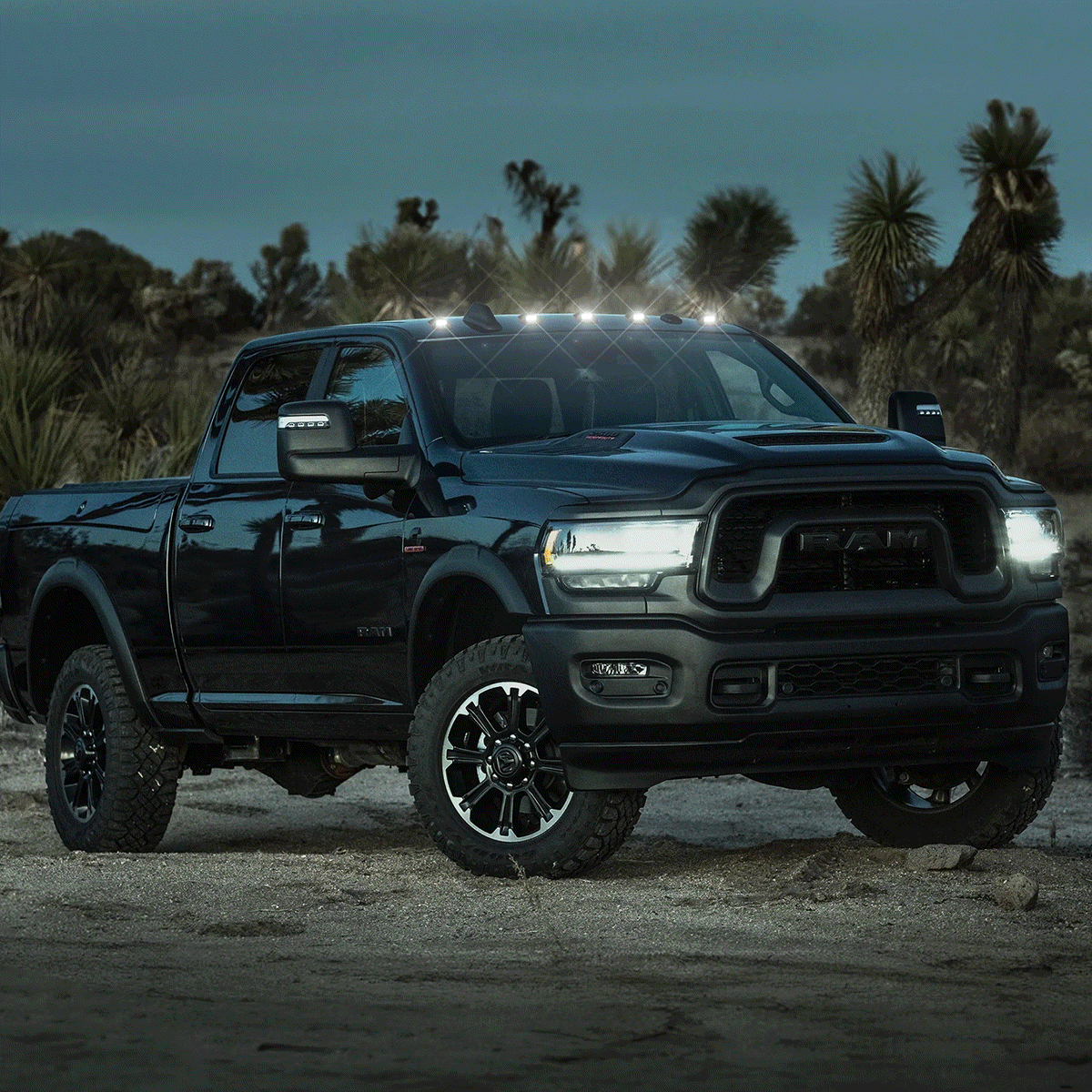Dodge RAM 2500/3500 5-Piece RGB LED Cab Roof Lights with Bluetooth App Control - Ultra Bright Multi-Color Replacement for Factory/OEM Cab Lights (Multiple Lens Options) - Perfect for Off-Roading, Night Driving & Truck Customization