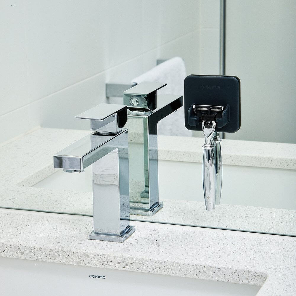 Mason Jar Suction Cup Razor Holder - Rustproof Bathroom Shaving Organizer for Men & Women - Perfect for Showers, Sinks, and Vanity Countertops