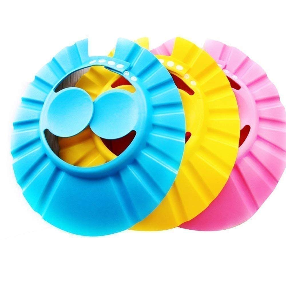 GLIVE Adjustable Baby Shower Cap - Soft & Safe Bathing Hat for Infants & Toddlers - Waterproof Shampoo Shield for Hair Protection - Perfect for Bath Time, Swimming & Spa Days