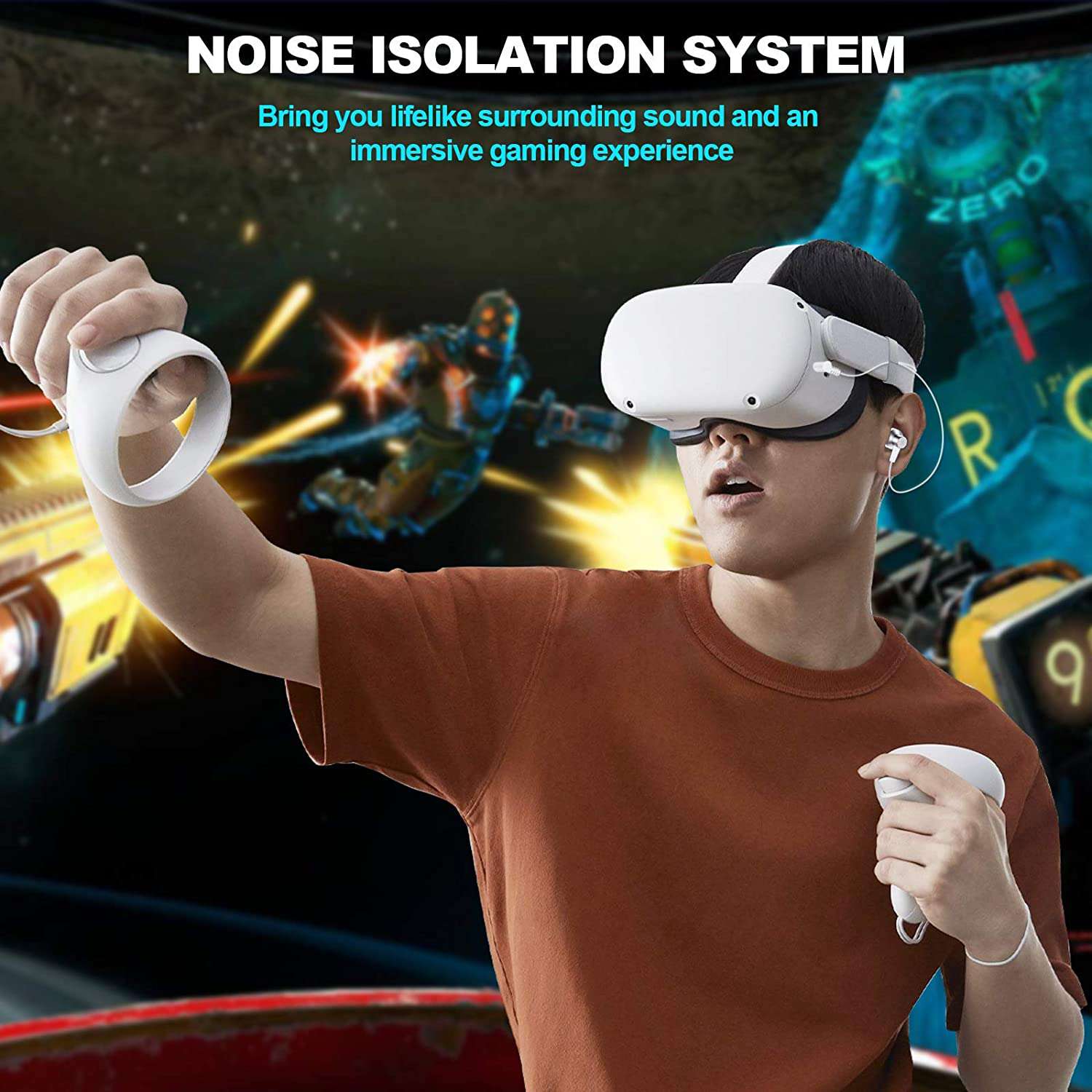 NexiGo S7 VR Headset Accessories Set for Oculus Quest 2 - Enhanced Comfort & Protection for Virtual Reality Gaming & Entertainment