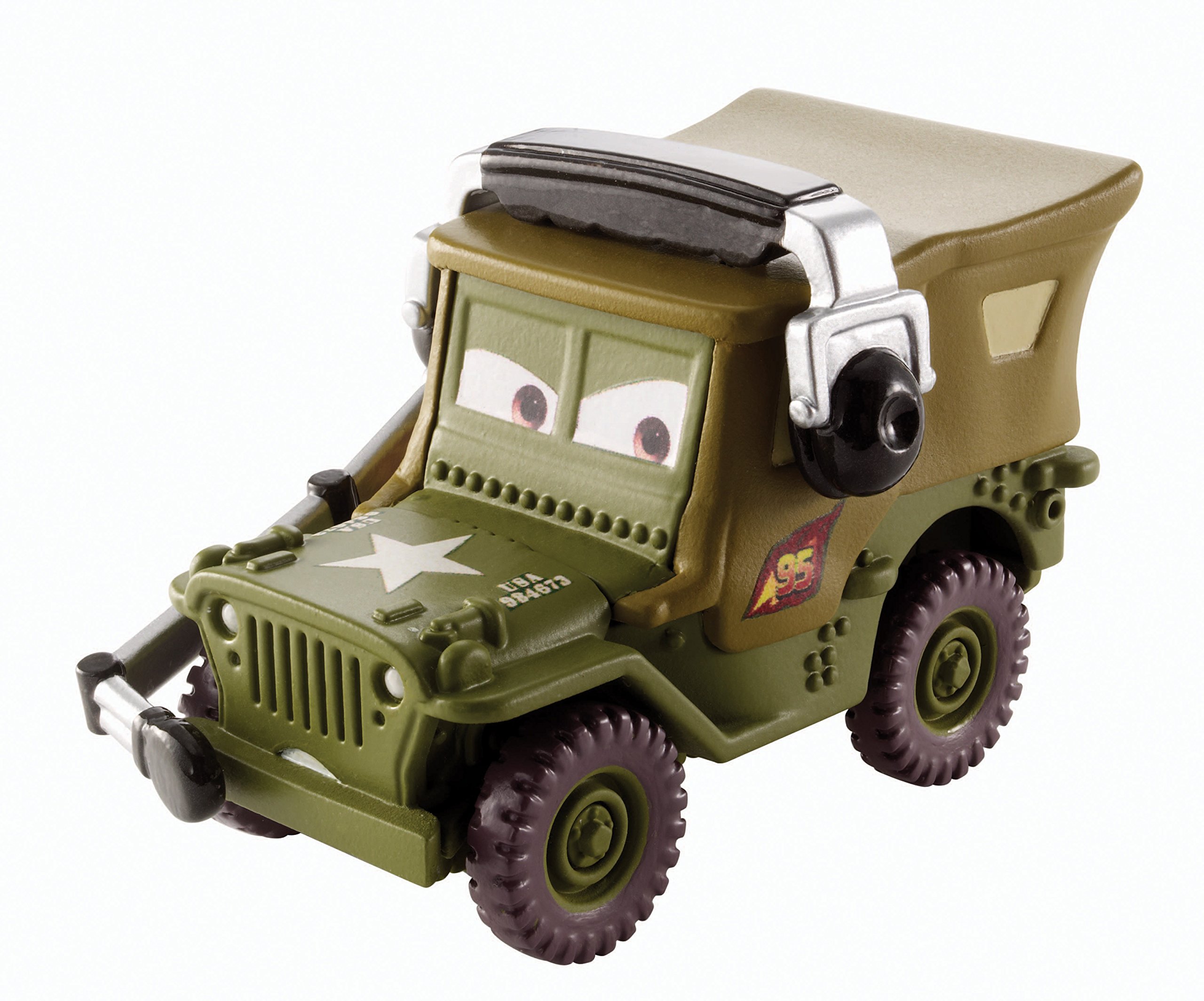 Disney Pixar Cars Sarge with Headset Diecast Toy Vehicle - Collectible Die-Cast Car for Kids & Fans - Perfect for Play, Display, and Gifts