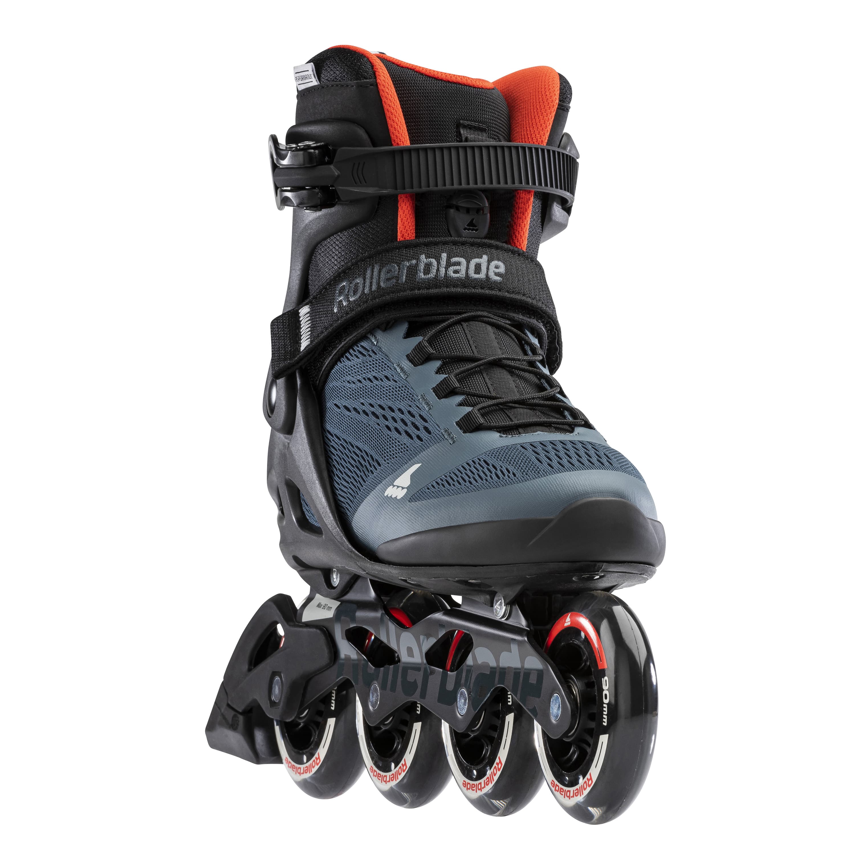 Rollerblade Macroblade 90 Inline Skates - Orion Blue/Spicy Orange | Comfortable Fitness & Recreational Roller Skates for Men & Women | Perfect for Outdoor Exercise, Park Trails & Weekend Fun