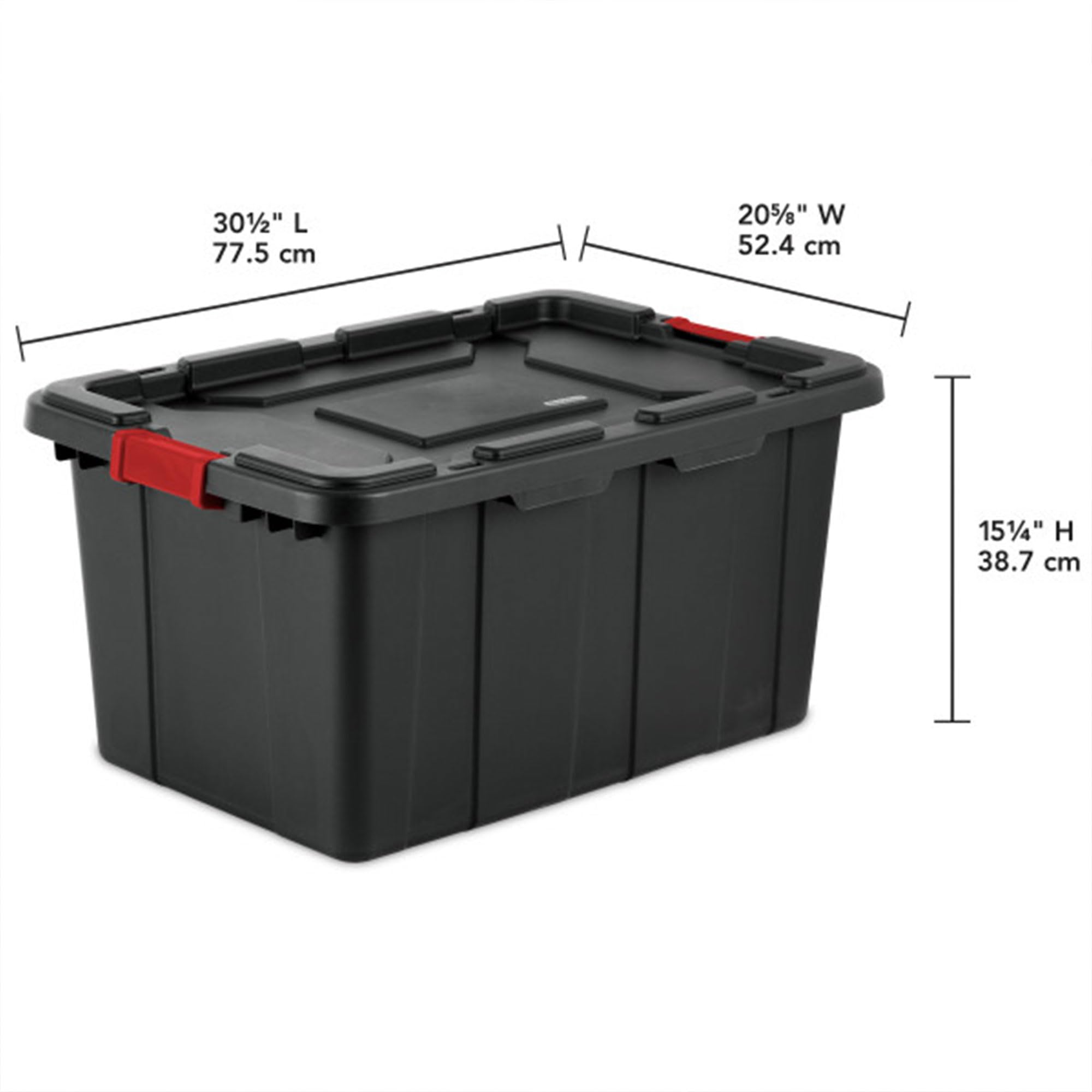 Sterilite 12-Pack 27 Gallon Clear Storage Bins with Lids for Home & Office Organization