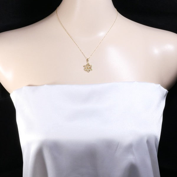 18K Yellow Gold Diamond Necklace for Women - Elegant Pendant Jewelry Gift for Anniversary, Wedding & Special Occasions