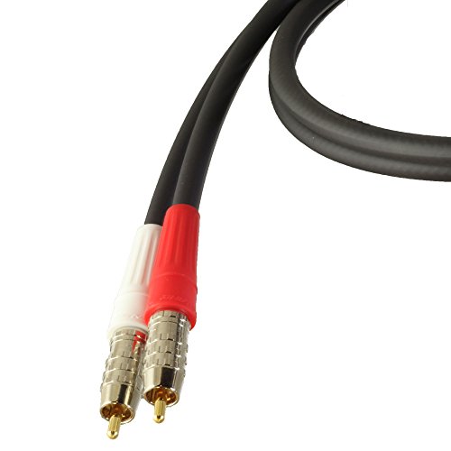 High-Quality Blue Jeans Cable BJC LC-1 Stereo Audio Cables (Black, 3 Foot) - Perfect for Home Theater, Studio Recording & Hi-Fi Systems